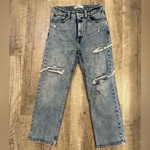 Abercrombie and Fitch Ankle Straight Ultra High Rise Jeans